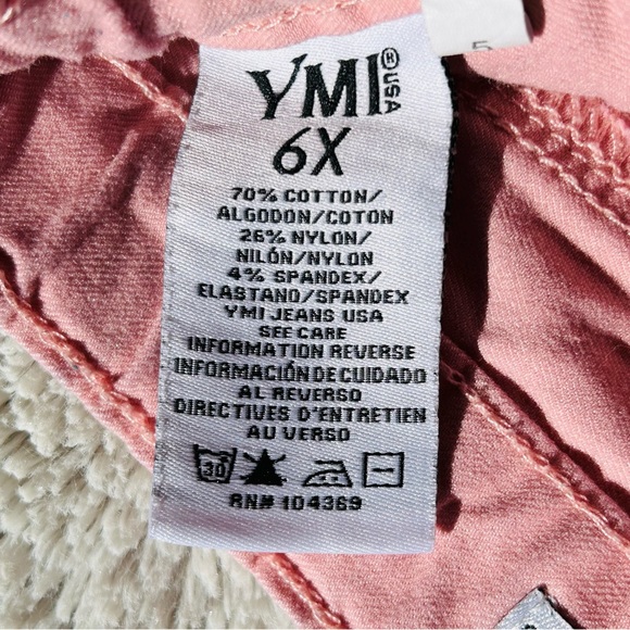 **Great Item** YMI HyperStretch Jeans-Straight Leg-Mauve/Pink-Girls Size 6X-Used - Picture 12 of 14